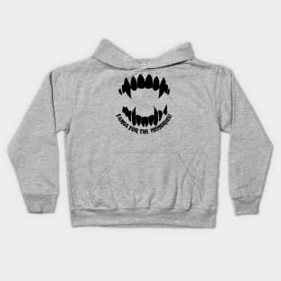 Fangs for the Memories Funny Halloween vampire graphic Kids Hoodie